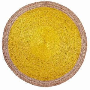 round jute hemp rug