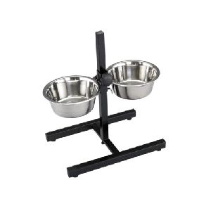 adjustable height raised pet food