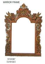 Bird Wooden Jharokha Mirror Frame