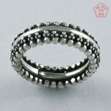 Oxidized Sterling Silver Spinner Ring