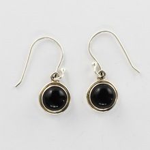 Silver Black Onyx Gem Stone Jewelry Earrings
