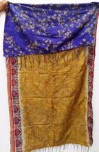 hand stitch vintage silk kantha shawls