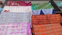 Handmade Kantha Silk Scarf