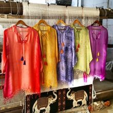 Tye Dye Silk Kaftan dresses