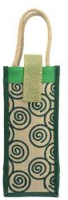 Handbag Jute Painted Water Bottle Bag