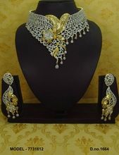 Bridal american diamond necklace set