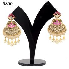 Diamond CZ pearl drop shaped style earring