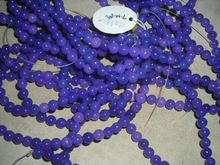Dyed Blue jade round smooth finish beads