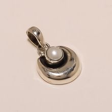 Genuine Pearl Gemstone Sterling Silver Pendant
