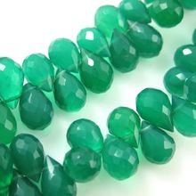 Green Onyx briolettes semi precious gemstone