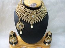 Kundan heavy bridal necklace set