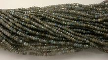 Labradorite Roundel Facet Beads Loose Gemstone