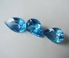 Natural Blue swiss topaz pear shaped