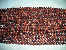 Red Tiger Eye Round Smooth Semi Precious Beads