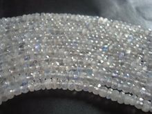 Round Faceted Rainbow Moonstone Beads