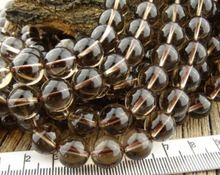 Smoky Quartz 10 mm round smooth finish beads natural gemstone