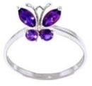 Amethyst butterfly ring