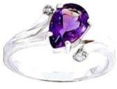 Amethyst Flank Ring