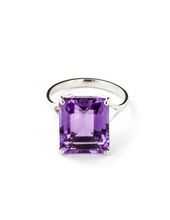 Amethyst halo ring