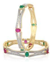 Dazzling Ruby Green Bangles