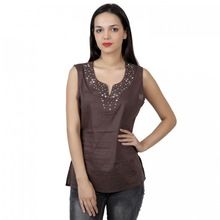 Girls Studded Neck Top