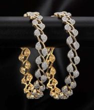 Gold Plated American Diamond Bangles