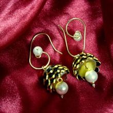 Golden Hook Jhumki Earrings