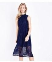 High neck lace dress