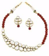 Kundan choker necklace set with earrings