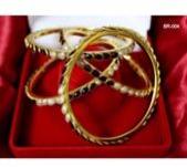 Pacchi work Golden Plated Bangles