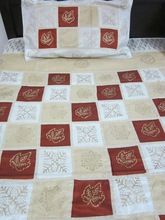 multi color patch work bed cover set