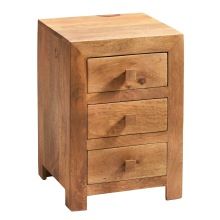 Wooden Three Drawers Bedside
