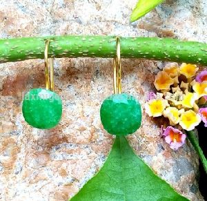 Dyed Emerald Cushion Shape gemstone earrings