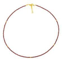 Garnet gemstone beaded necklace