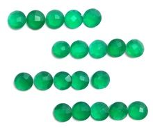 Green Onyx Briolette Cut Faceted Gemstones