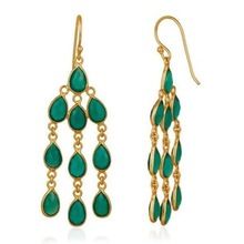 Green Onyx Gemstone Earrings