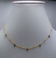Iolite silver necklace