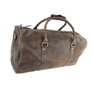 Leather Duffle Travel Bag