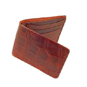 Textured Tan Leather Mens Wallet