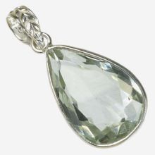 Green Amethyst gemstone pendant