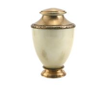 Pearl White Brass Cremation Urn