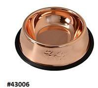 Shiny Copper Designer Dog Bowl