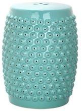 Glossy Blue Dotted Garden Stool Chair