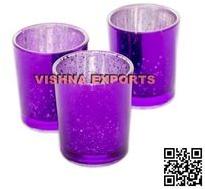 Purple Mercury Glass Votives For Wedding