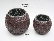 leather Weaving Iron Votive