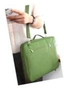 Classic zip around leather laptop bag