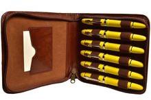 leather pen pencil case with zipper