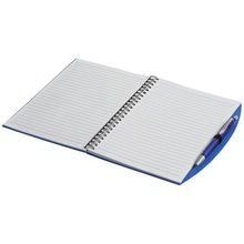 spiral notebook with pen holder