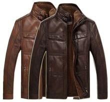 Trendy travel trip new style leather mens jacket