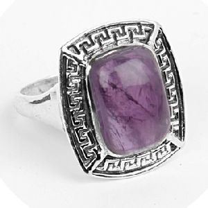 Amethyst Gemstone Silver Ring